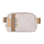 Women's belt bag in toasted almond with bamboo golf tees