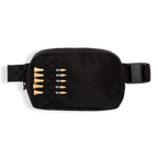 Women's belt bag in black with bamboo golf tees
