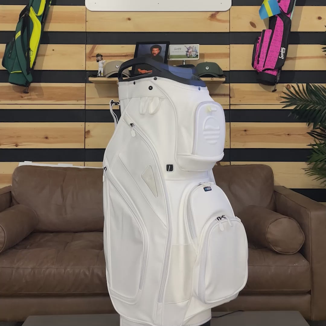 【未使用品】Sunday Golf THE BIG RIG サンデイゴルフ The Big Rig | Cart Bag - White Vegan Leather – Sunday Golf