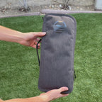 A video showing how to use the welded waterproof big frosty golf cooler bag in charcoal and the functions