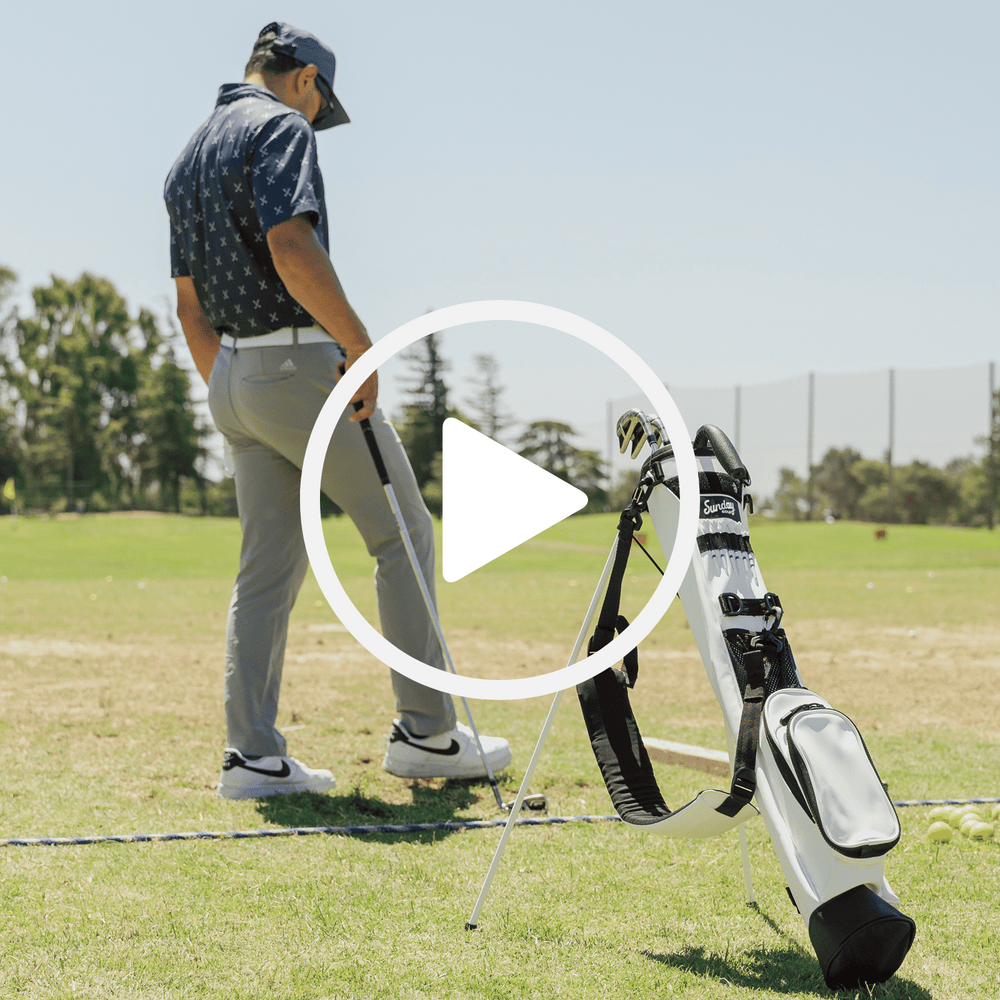 A video showing the features of Loma S-Class golf bag in white vegan leather