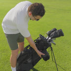 A video discussing how to maximize the use of black sling bag for Ranger golf bag