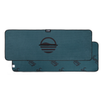 Midnight green golf towel with Sunday Golf logo front and back