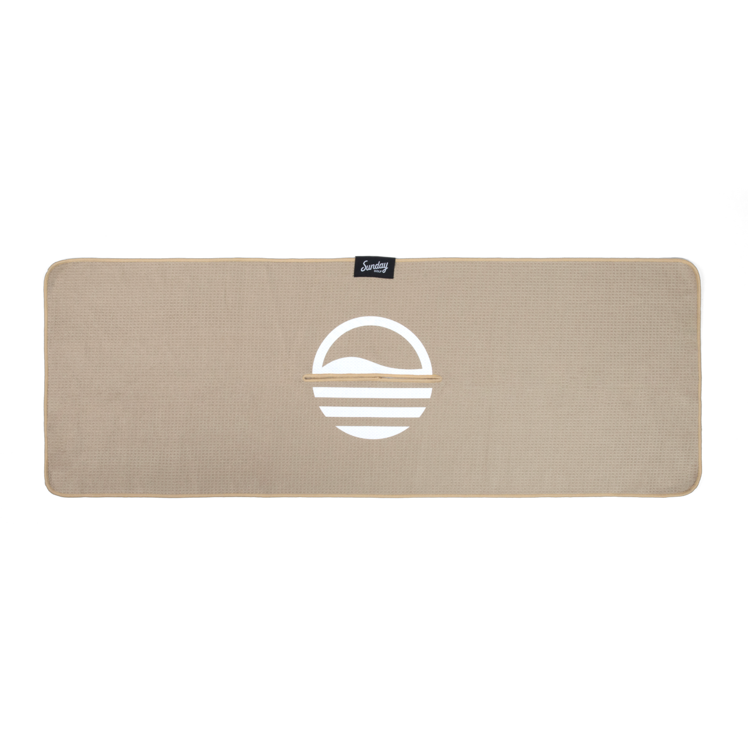 Sunday Golf Classic Golf Towel in toasted almond front shot