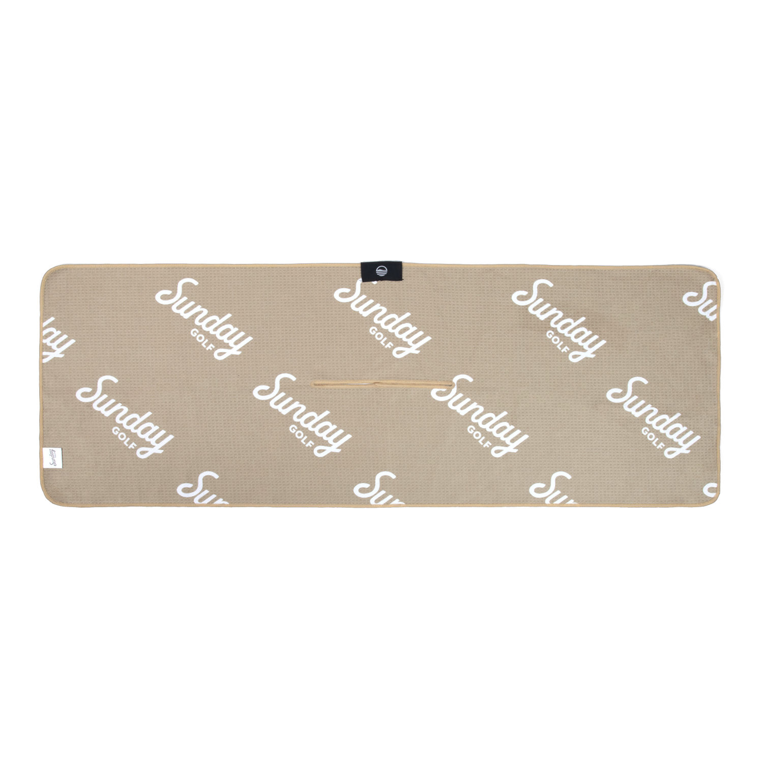 Sunday Golf Classic Golf Towel in toasted almond back shot