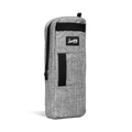 A front shot of big frosty golf cooler bag in heather gray fully zipped