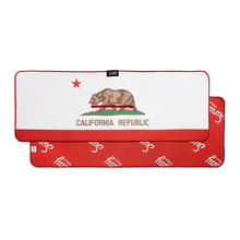 California state flag Sunday Golf Towel. Red and white golf towel.