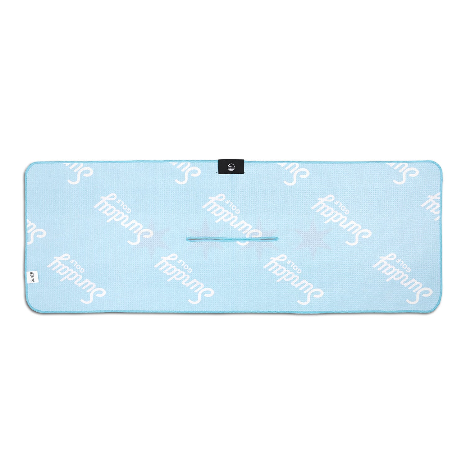 Back view of Chicago flag golf towel