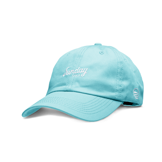 Front shot of seafoam dad golf hat