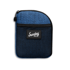 Front shot of cobalt blue nickel bag that can be paired with golf bag