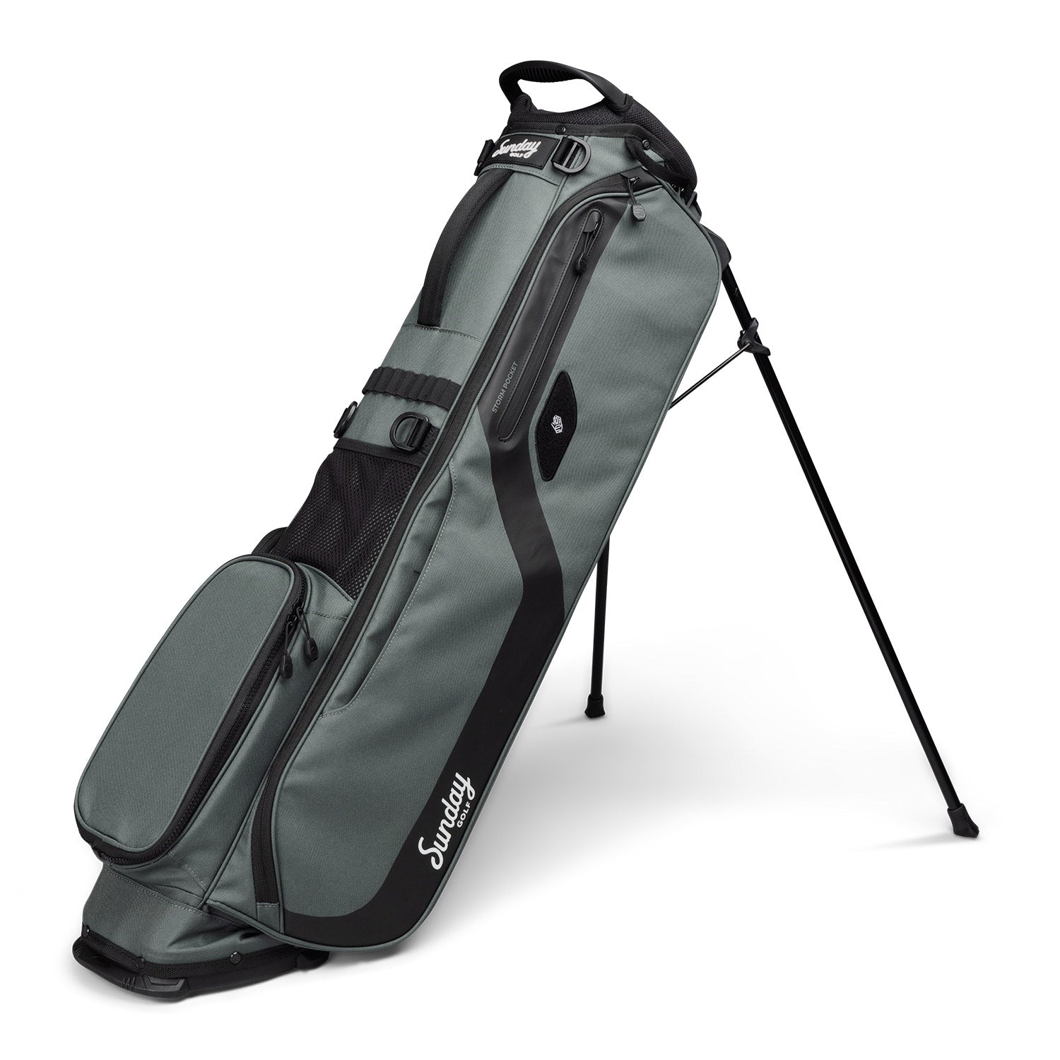 A full shot of El Camino golf bag in midnight green facing to the front