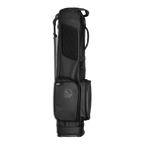 Side view of the hip panel on El Camino S-Class golf bag in black vegan leather material