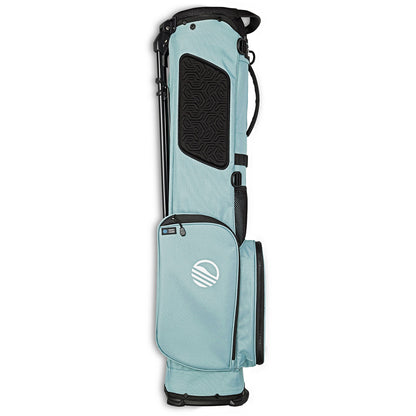 Side view of the hip panel on El Camino golf bag in seafoam