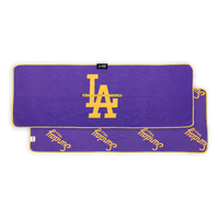 purple and yellow la lakers golf towel by Sunday Golf 