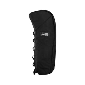 A full shot of matte black rain hood that can fit the Loma golf bag