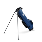 A full shot of standing Loma XL golf bag in cobalt blue facing backward