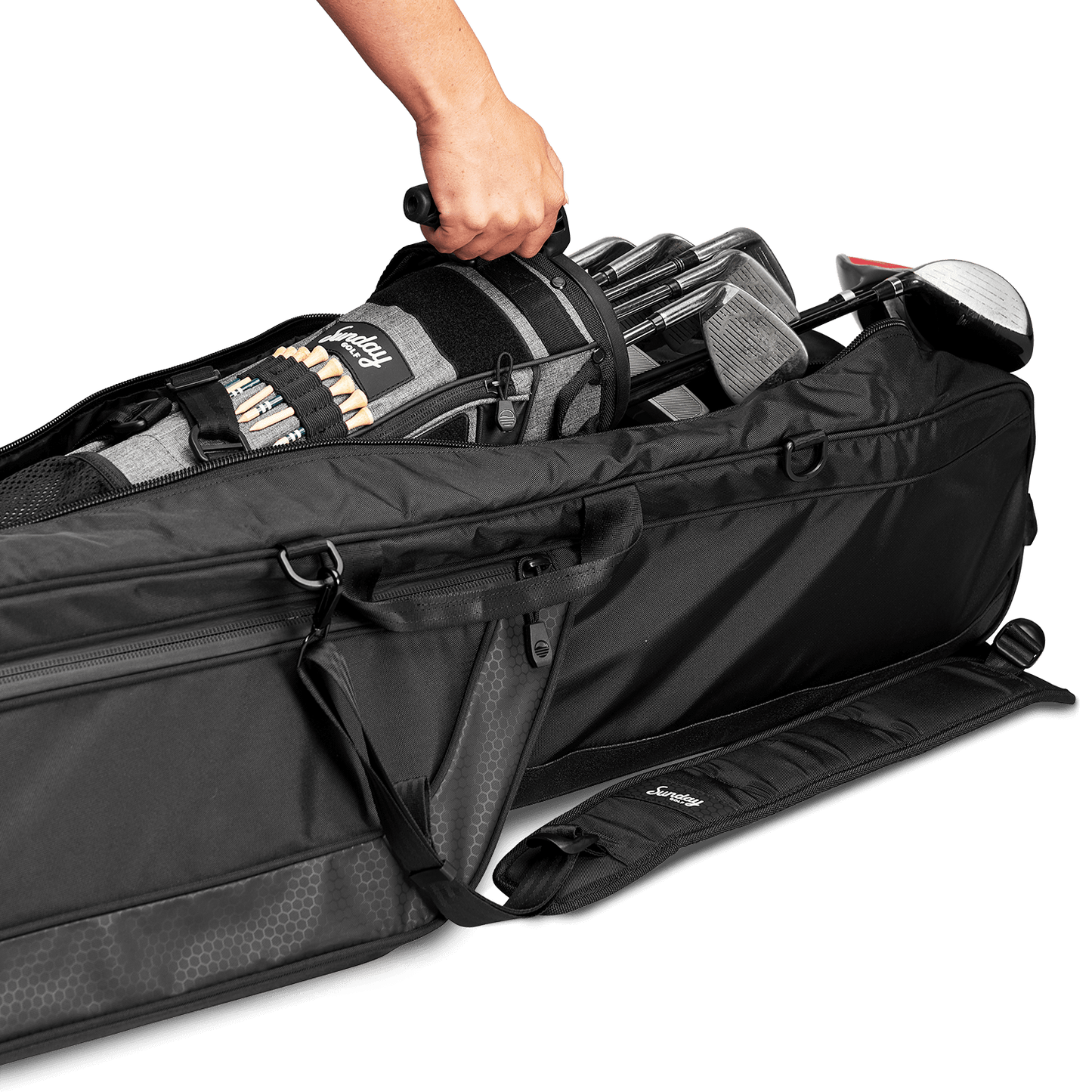 Loma XL in the mule travel golf bag