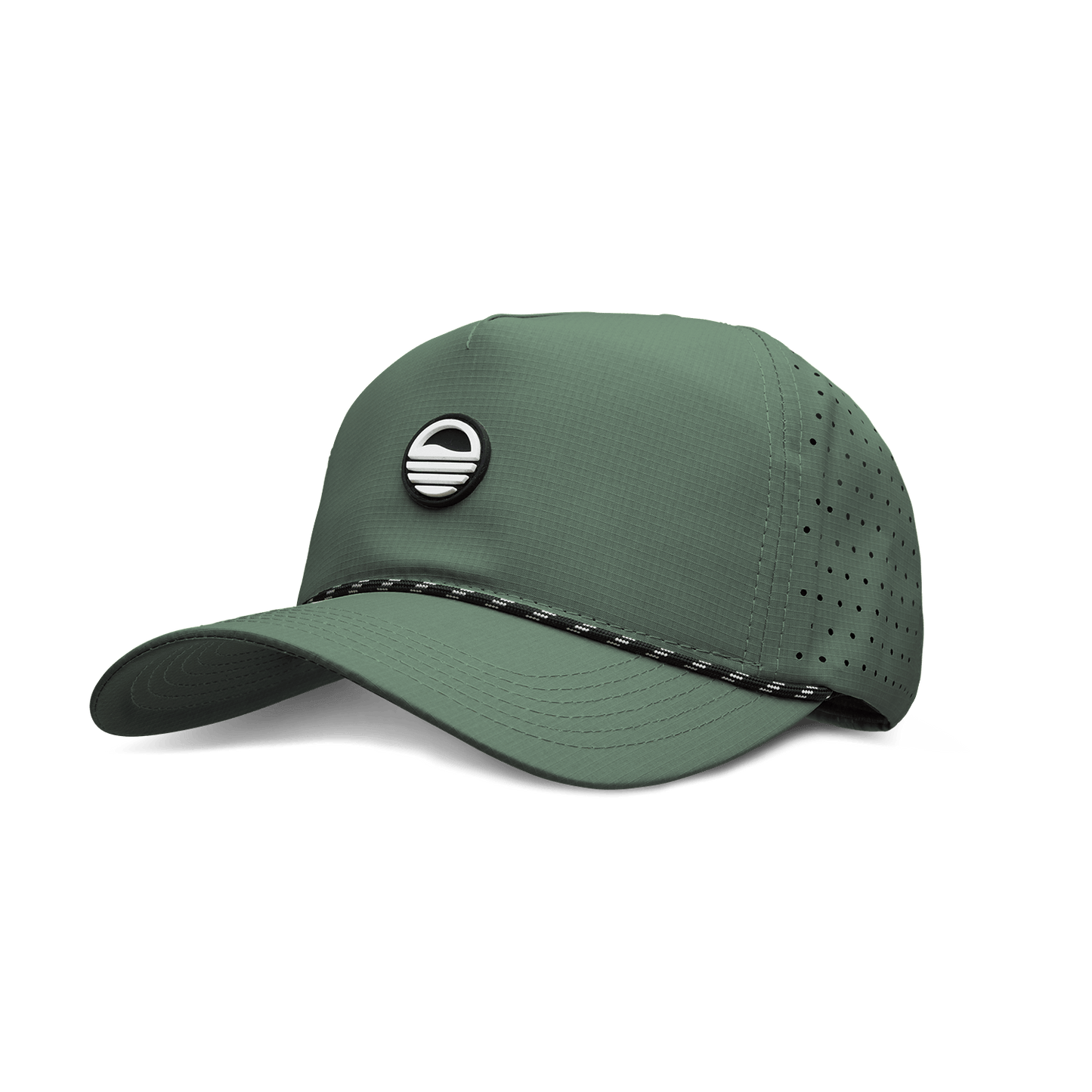 Front shot of olive green Porter Lite golf hat