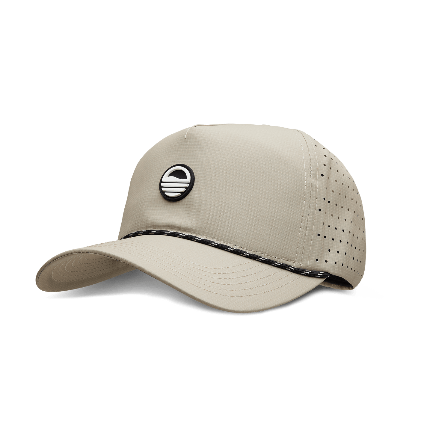 Front shot of tan Porter Lite golf hat