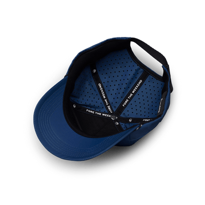 Upside down shot of navy Porter Lite golf hat