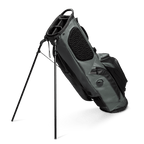 A full shot of standing Ryder golf bag in midnight green facing backward