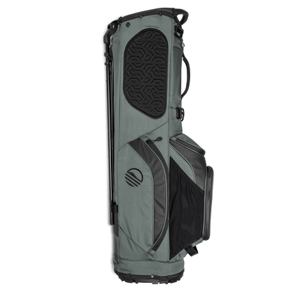 Side view of the hip panel on Ryder golf bag in midnight green