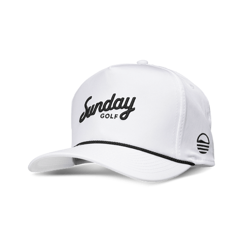 Sunday Golf Rope Hat | WHITE & BLACK