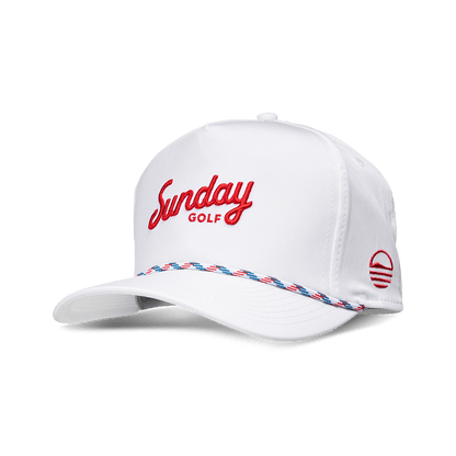Front shot of USA rope golf hat