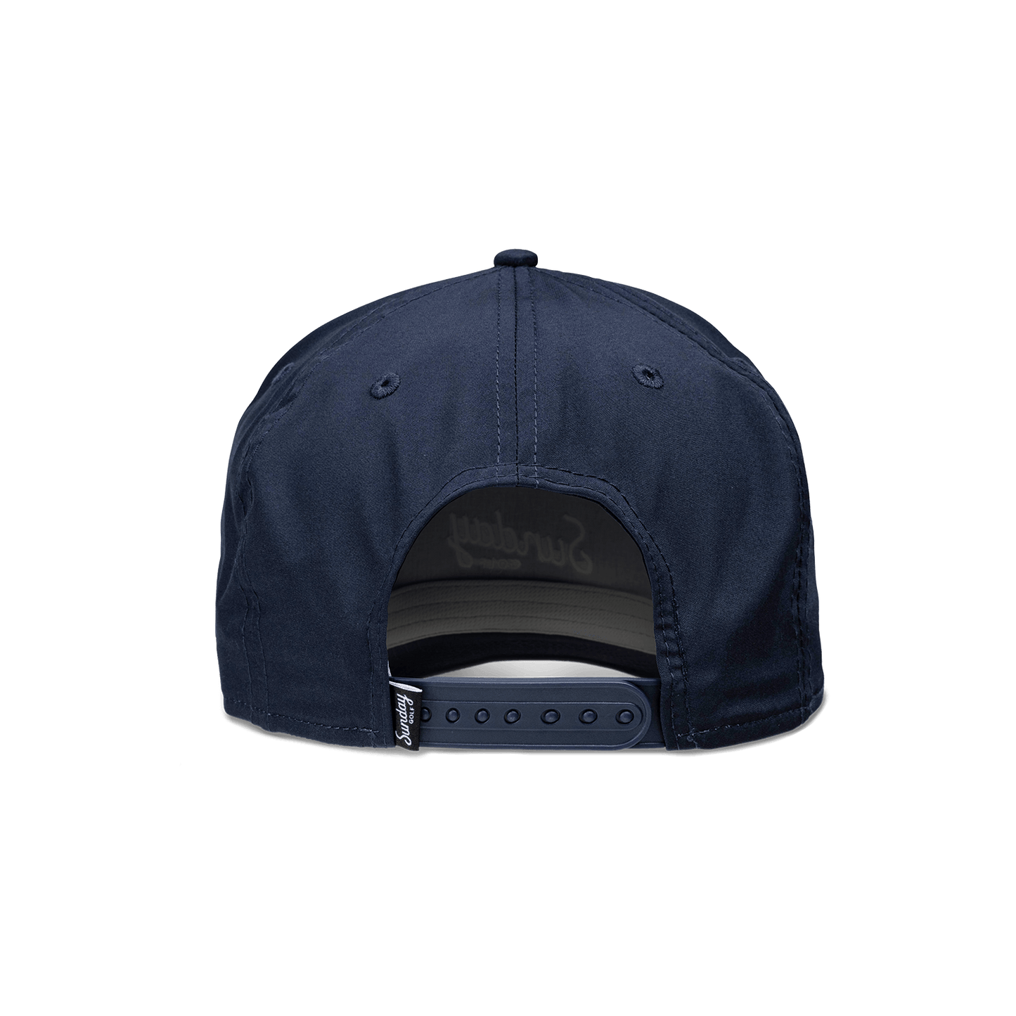 Back shot of navy rope golf hat