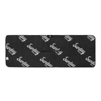 back of greatest swing towel with white Sunday Golf logo on a black background