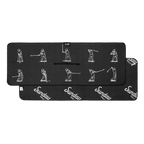 black and white golf towel showing swinging golfer